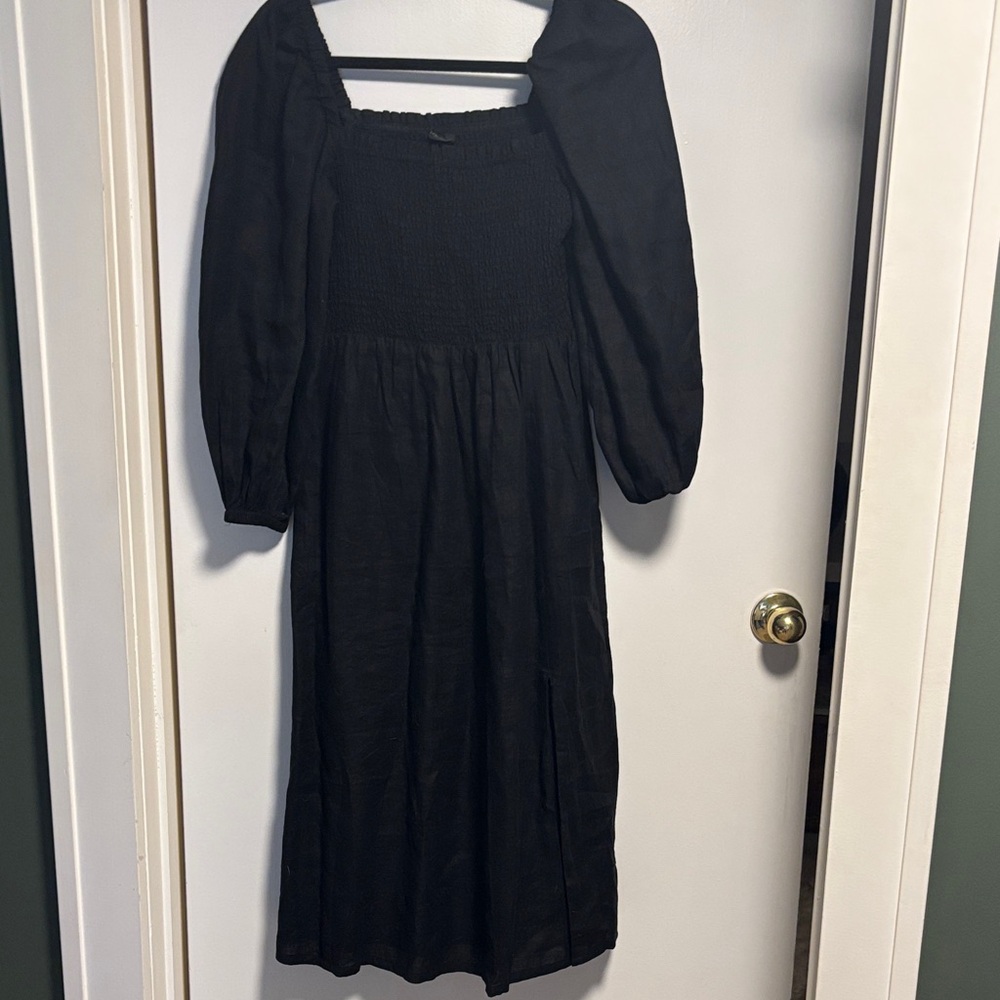 J. Crew Black Long Sleeve Dress